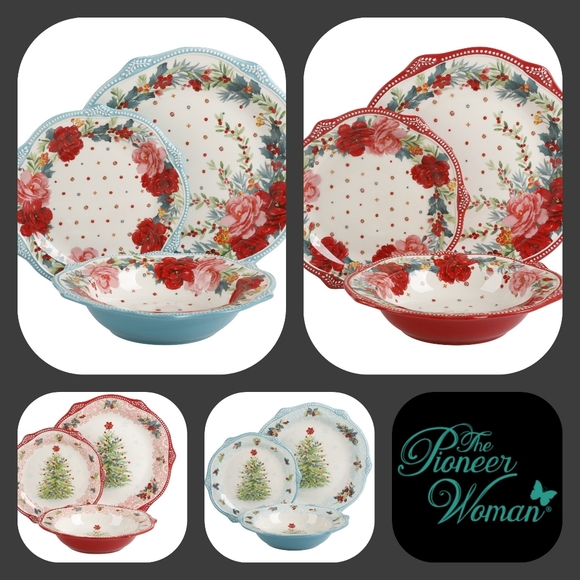 🌺 New Pioneer Woman Christmas Holiday Dishes - Picture 1 of 7